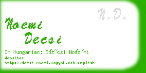 noemi decsi business card